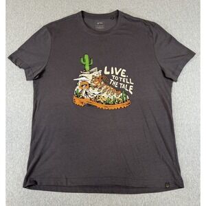 TRO Outdoor Hiking Short Sleeve Shirt  T-Shirt Large "Live. To Tell The Tale"